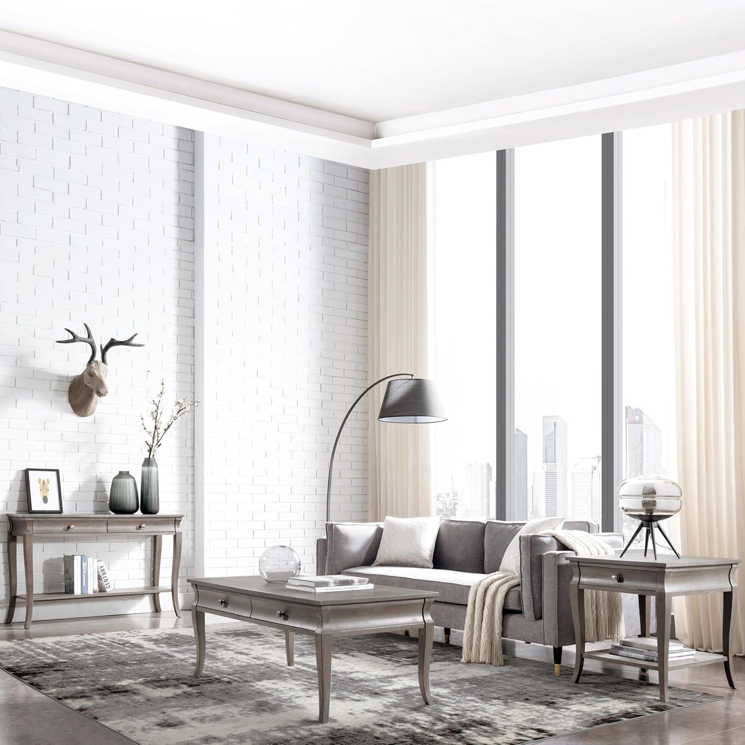 imageLeick Home 596403 Allerick Vintage Monochromatic Abstract Gray Living Room Bedroom Dining Room Area Rug Rectangle 710 x 10