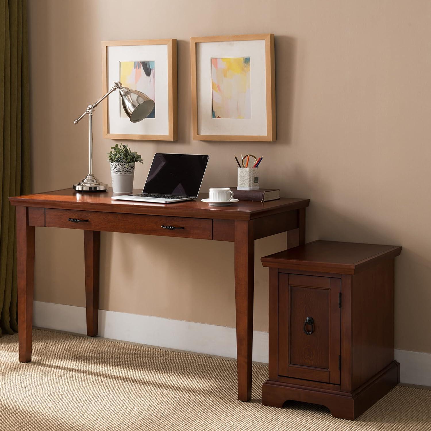 imageLeick Home 87401 Cabinet Side Table Printer Stand Westwood Cherry