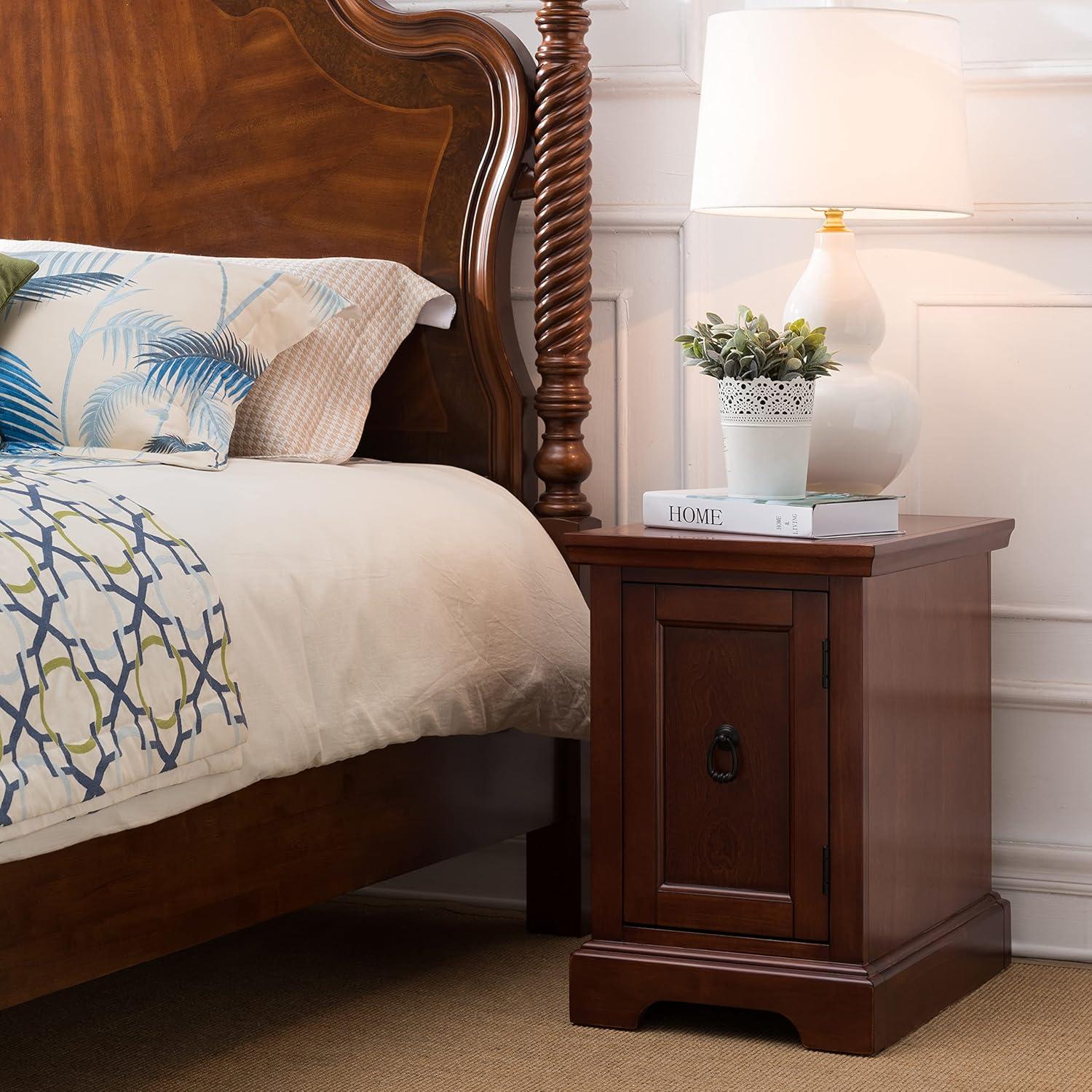 imageLeick Home 87401 Cabinet Side Table Printer Stand Westwood Cherry