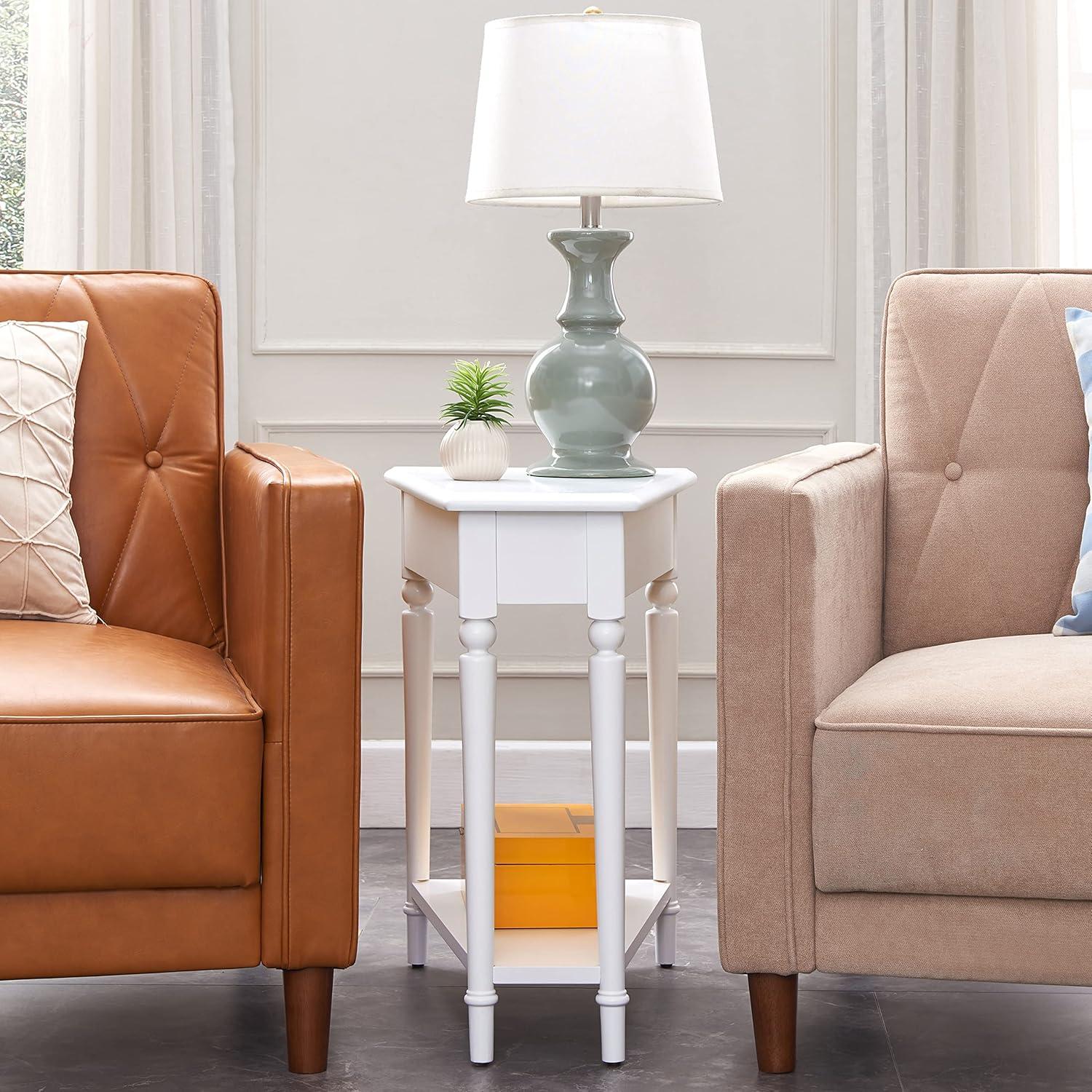 imageLeick Home Coastal Notions Wedge Table Orchid White