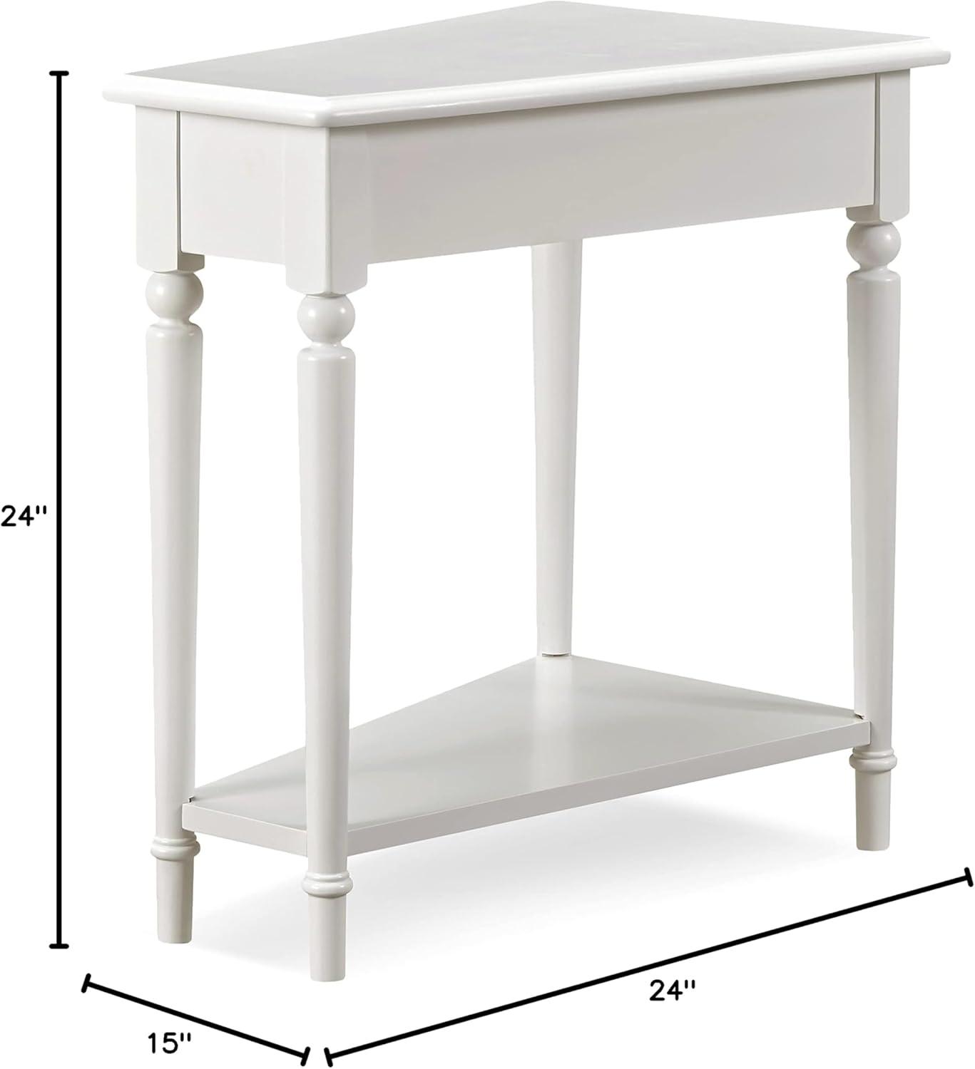 imageLeick Home Coastal Notions Wedge Table Orchid White