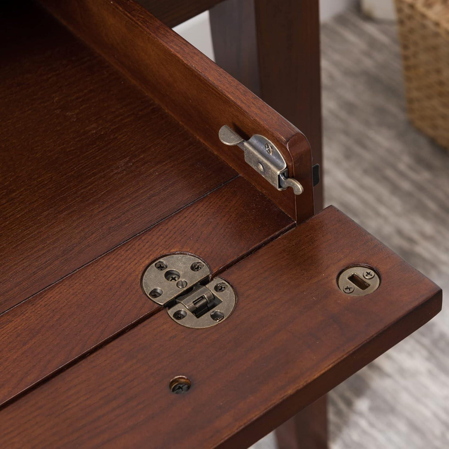imageLeick Home Cottage White Turned leg Laptop Desk with Center Drawer WhiteMission Oak