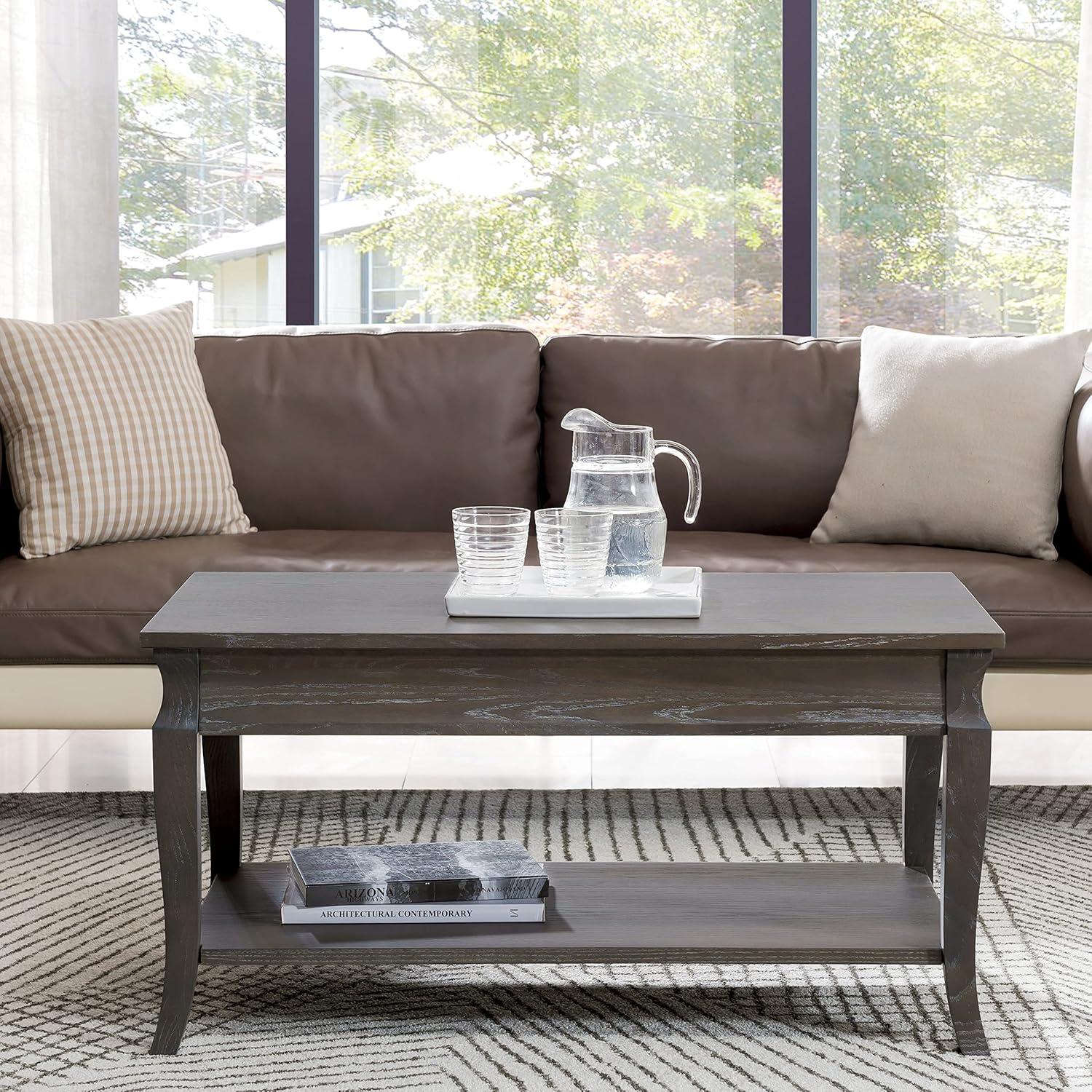 imageLeick Home Luna CondoApartment Coffee Table Gray WashGray Wash