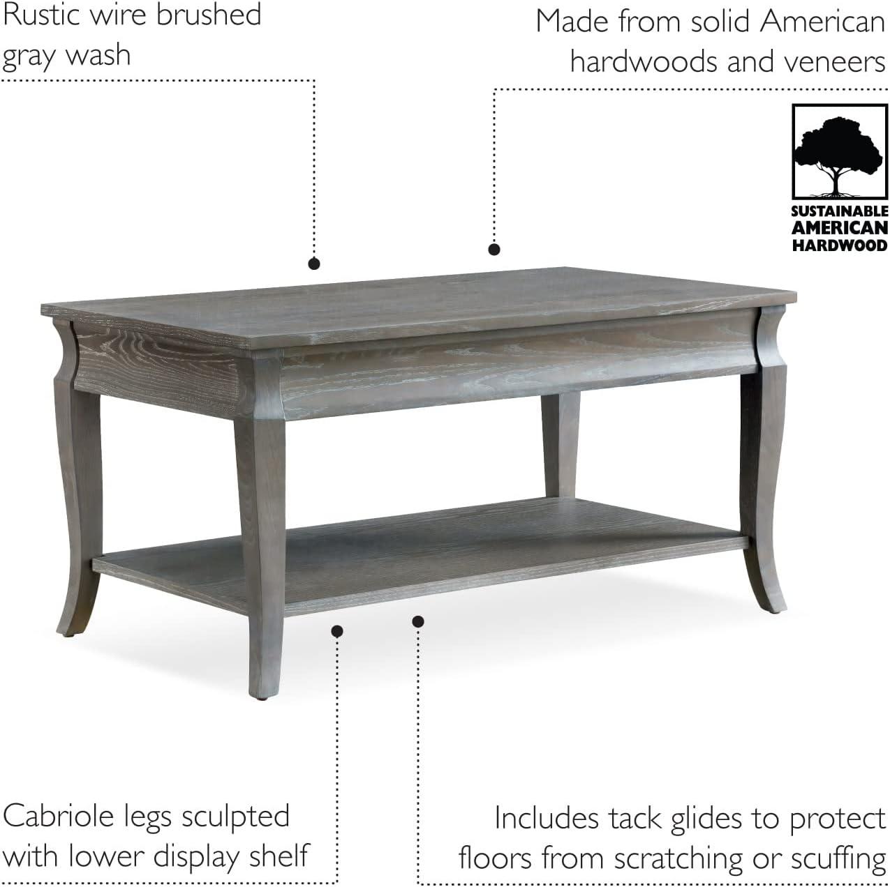 imageLeick Home Luna CondoApartment Coffee Table Gray WashGray Wash