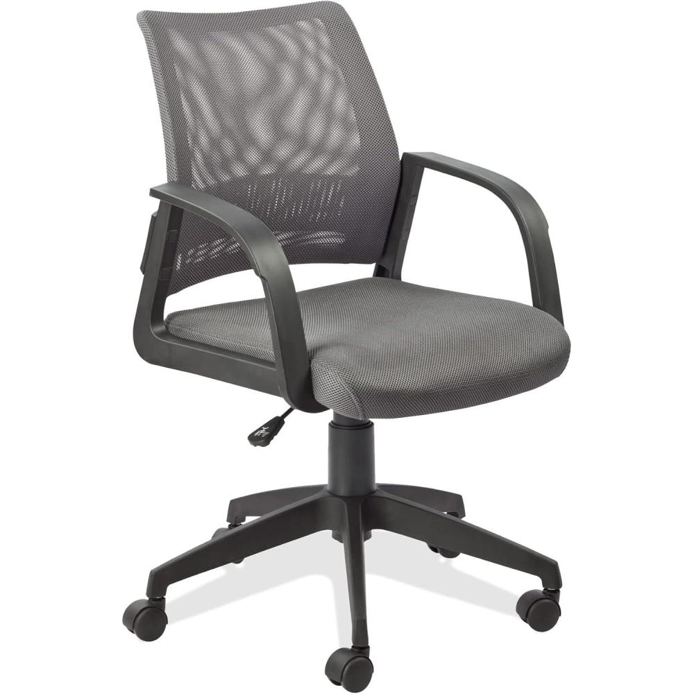 imageLeick Home 10066GR Adjustable Height Mesh Back Office Desk Chair Gray