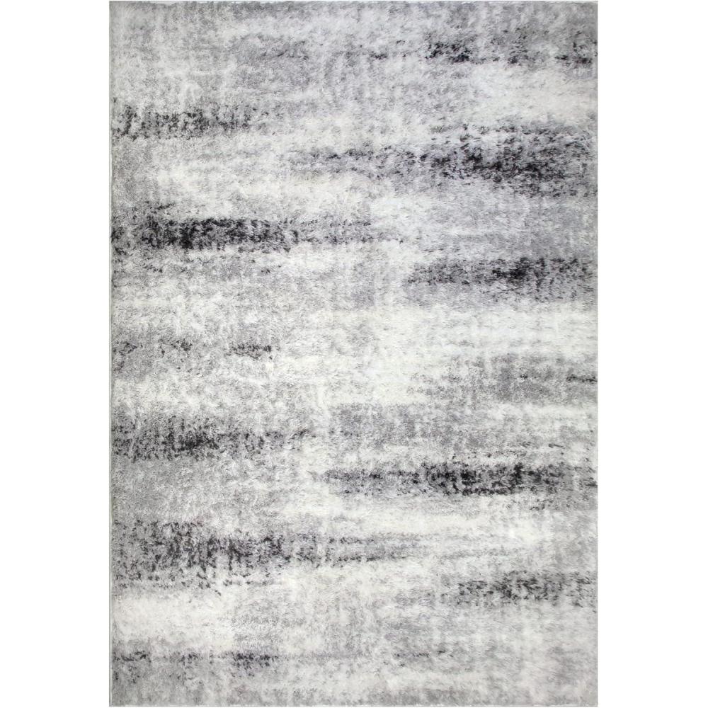imageLeick Home 594614 Zielle Soft Shag Painterly Modern Rug Gray Living Room Bedroom Area Rug Rectangle 710 x 10