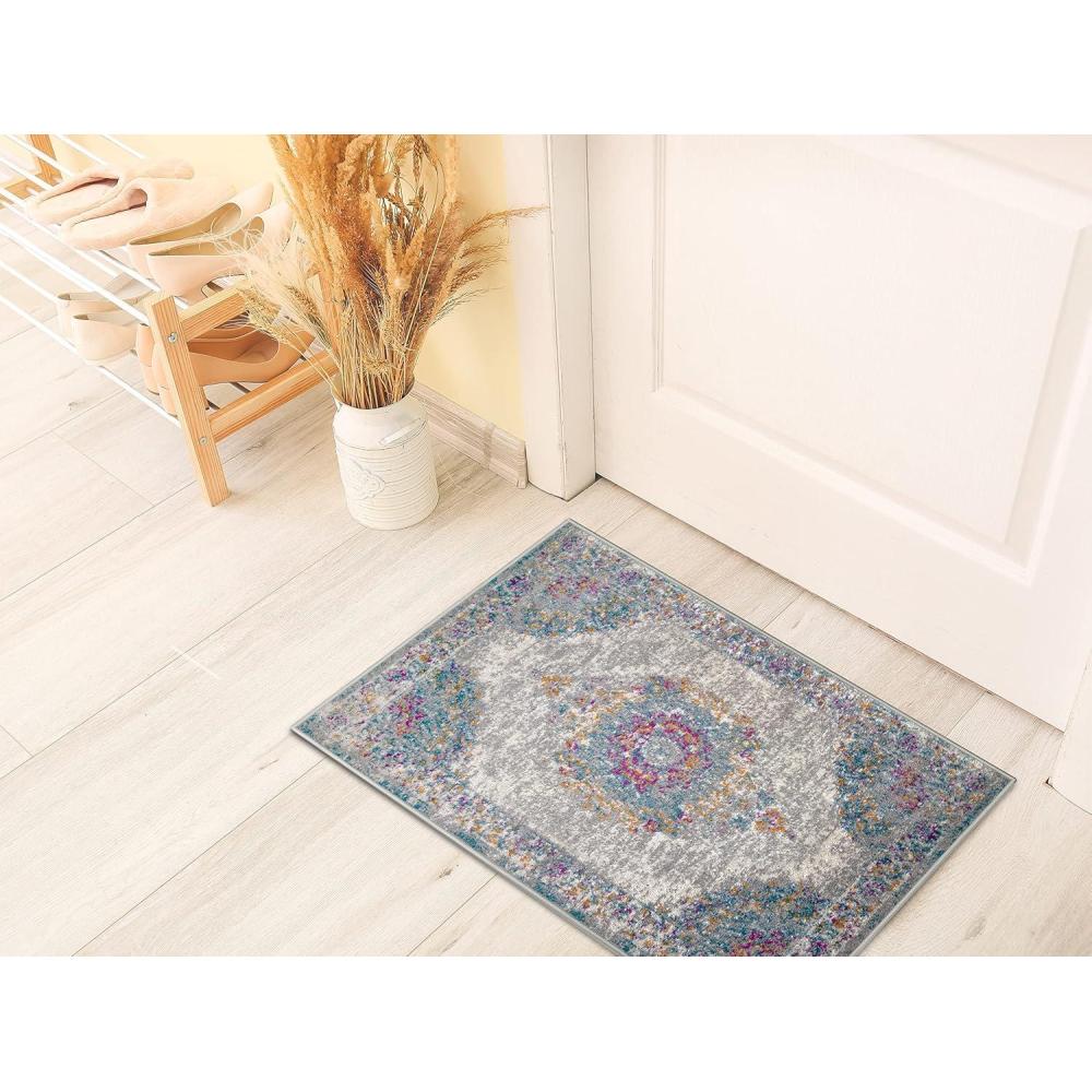 imageLeick Home 596072 Oryn Runner Vintage Multicolor Medallion Boho Chic Living Room Bedroom Area Rug Runner 22 x 77110 x 29 Rectangular