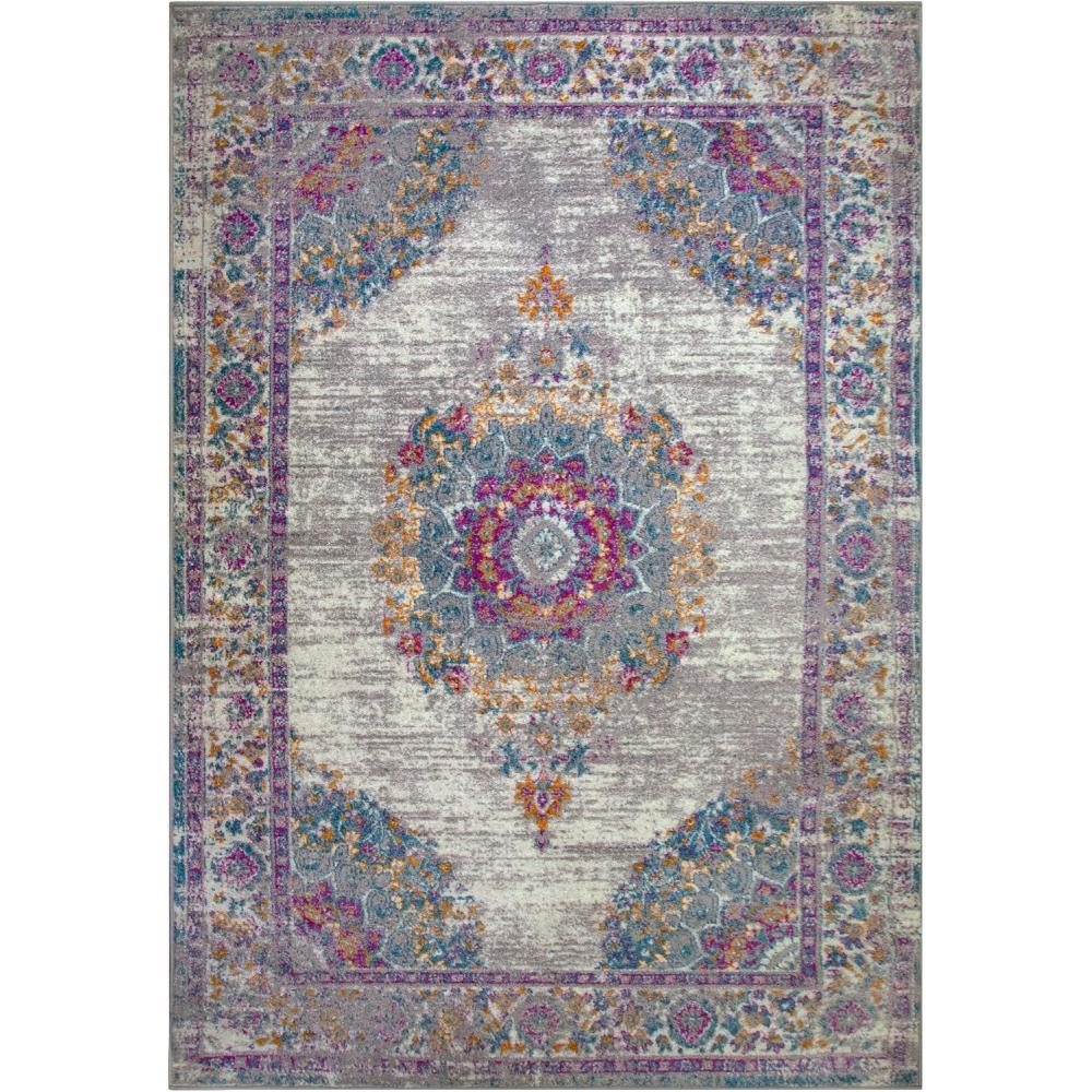 imageLeick Home 596130 Oryn Vintage Multicolor Medallion Boho Chic Faded Living Room Bedroom Area Rug Rectangle 710 x 10FuchsiaTan