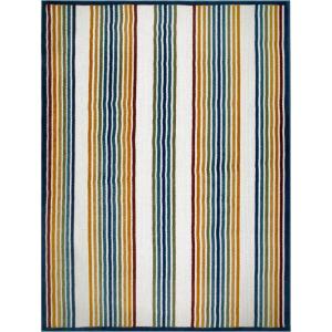 Leick Home 595157 Blithe Colorful Line Indoor Outdoor Area Rug Rectangle 7’10″x10′