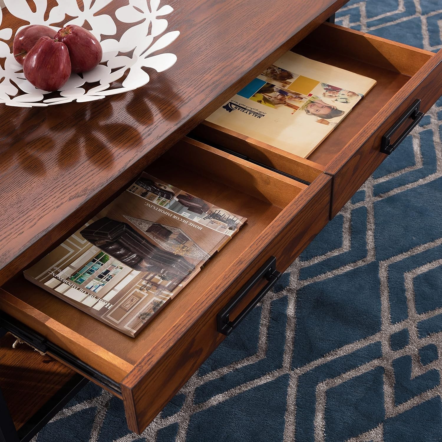 image:imageLeick Home Laurent Coffee Table 39 Chocolate CherryMission Oak Matte Black
