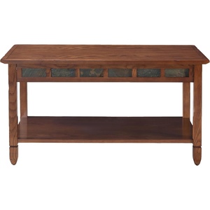 Leick Home Laurent Coffee Table, 39″, Chocolate Cherry(Rustic Oak)